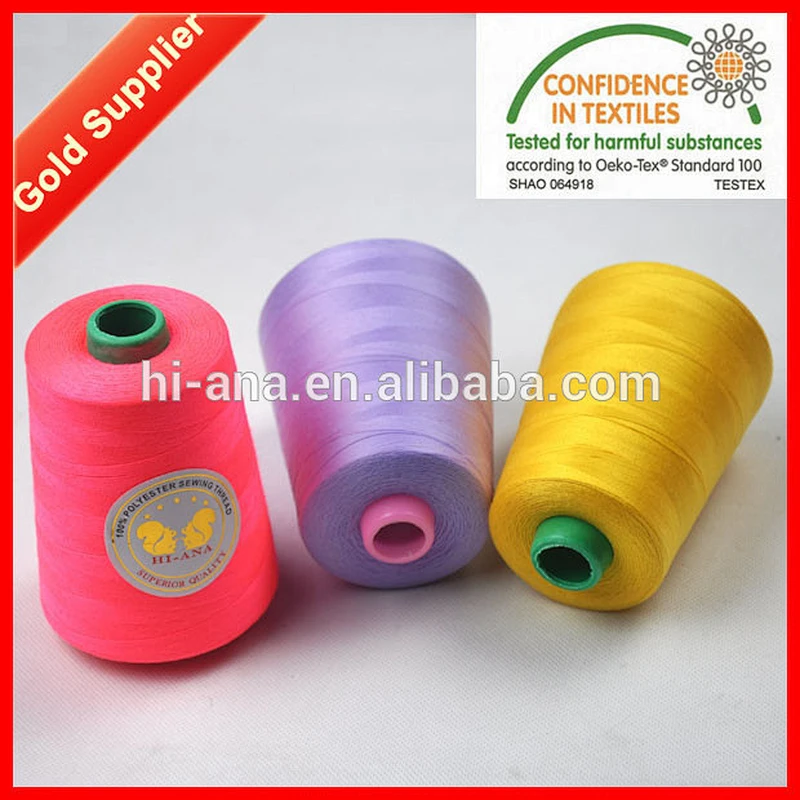 3000m 30S Colors Polyester Sewing Thread for Jeans