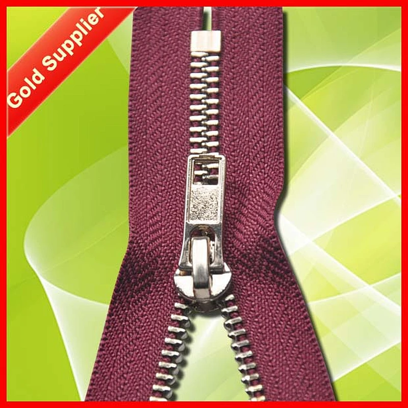 One to one order following Good supplying metal zippers for sale