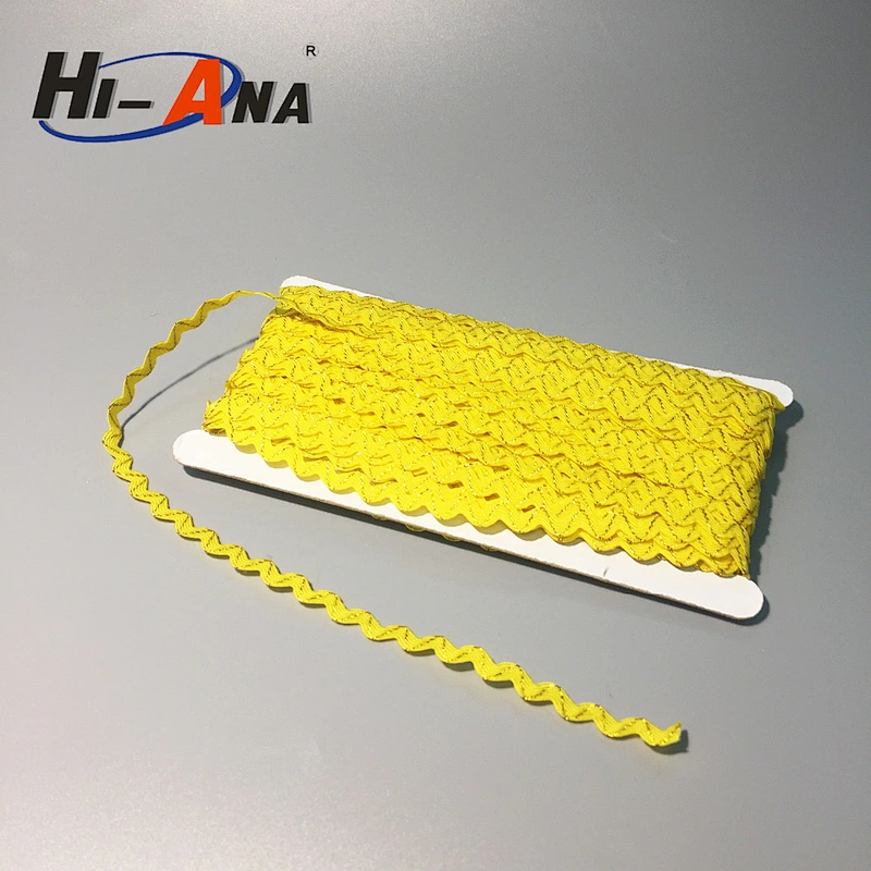Ric-rac Lace Trim with gold colors