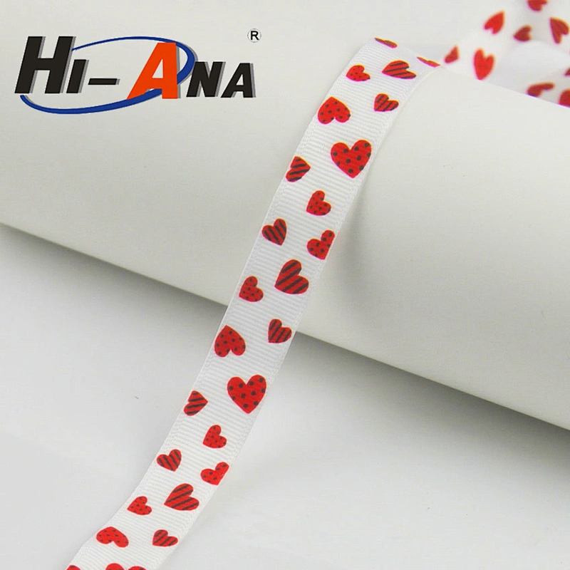 Excellent sales staffs Wholesale no minimum colored custom printed grosgrain ribbon