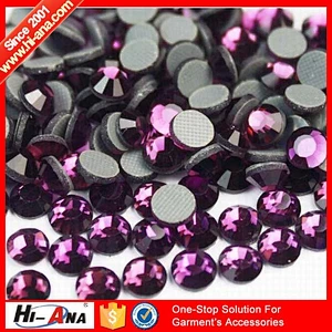 Hot products custom design hot selling purple rhinestones