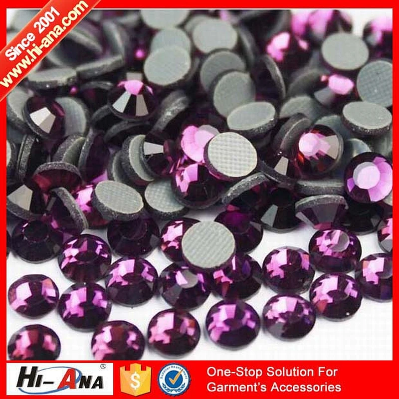 Hot products custom design hot selling purple rhinestones