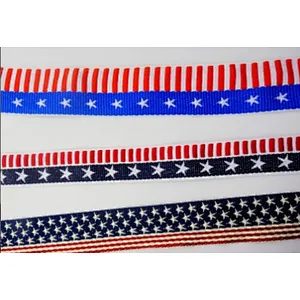 hi-ana ribbon 269 100% polyester damask jacquard ribbon with star logo