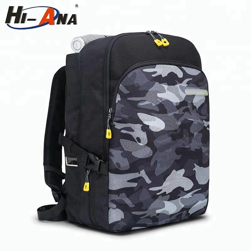 Standard design smart music backpack umbrella outdoor travel camouflage backpack large capacity sports backpack