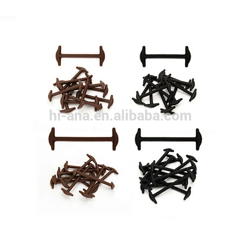 Lazy shoelace silicone-free tie-free black-brown adult male free shoes lace