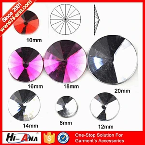 SGS proved products Colorful fashion sew on acrylic rhinestones