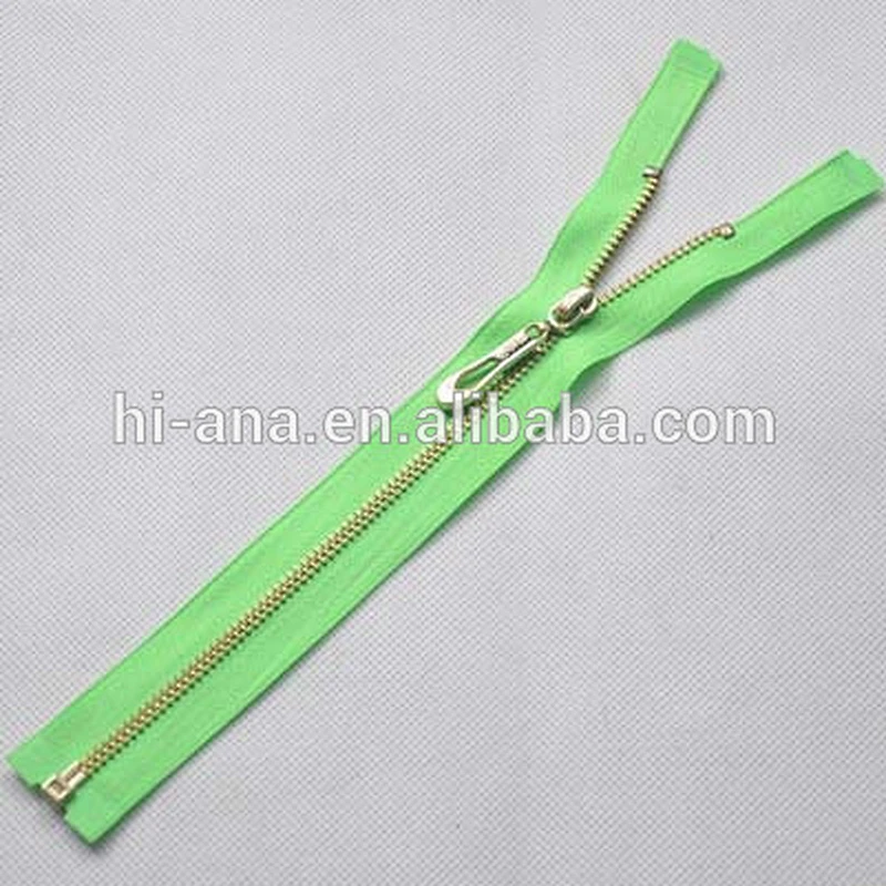 Metal Brass Zipper O/E Golden Teeth