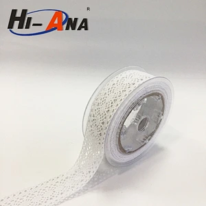 hi-ana lace1 Best hot selling customised LOGO printed cotton eyelet lace trim
