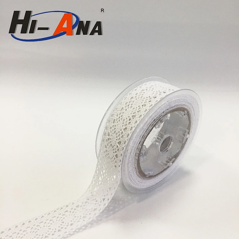 hi-ana lace1 Best hot selling customised LOGO printed cotton eyelet lace trim