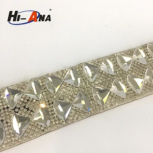 hi-ana rhinestone2 Over 95% accessories exported Top quality beaded lace trim