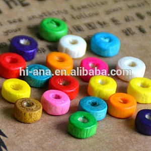 multi colored wood beads