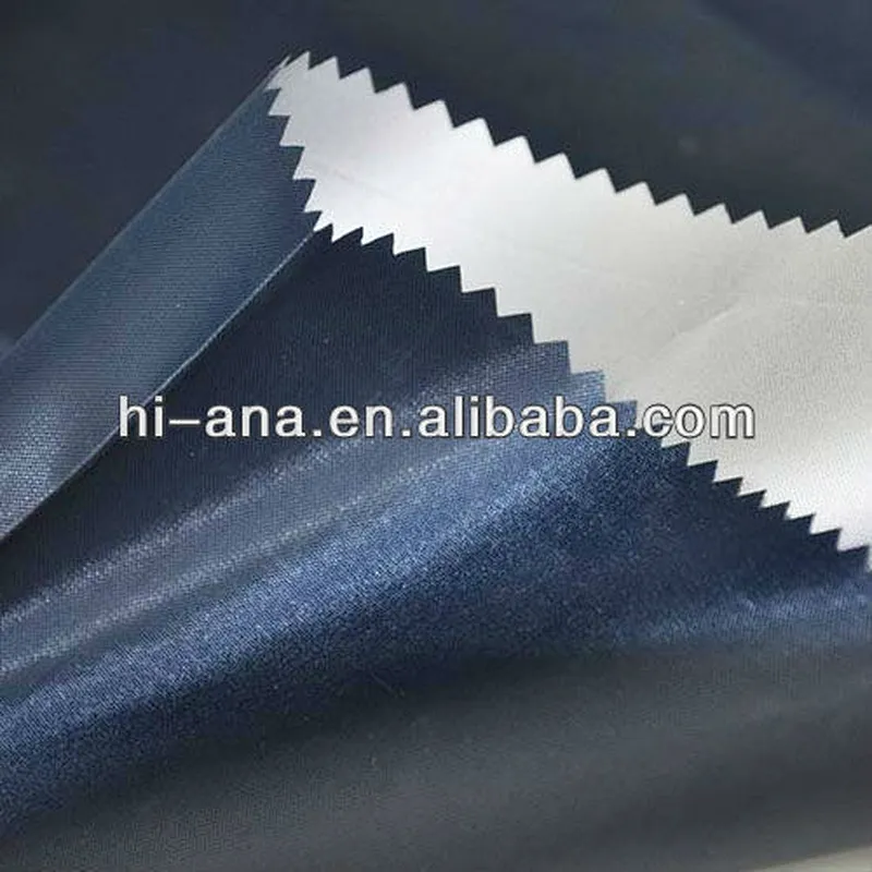 Polyester Taffeta Fabric Silver Coated Waterproof