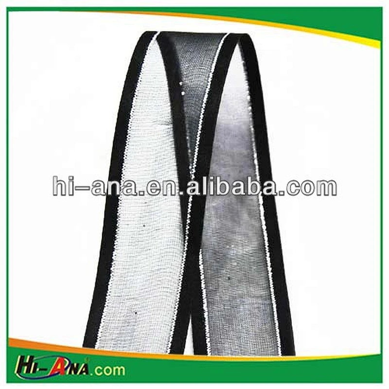Nylon Organza Ribbon with Silver Edge 3/4