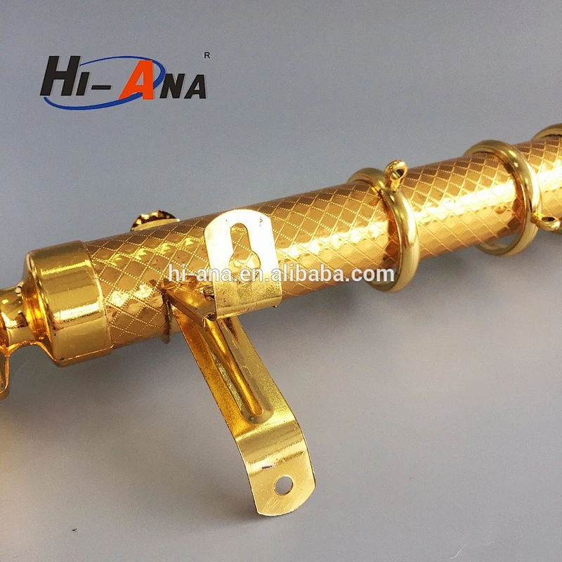 Fashion Gold color Curtain Rod with Head and Ring,curtain rod, curtain accessories