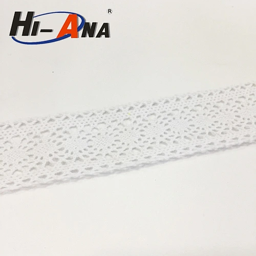 hi-ana lace1 Best hot selling customised LOGO printed cotton eyelet lace trim