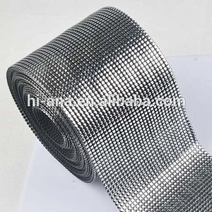 24 rows rhinestone mesh