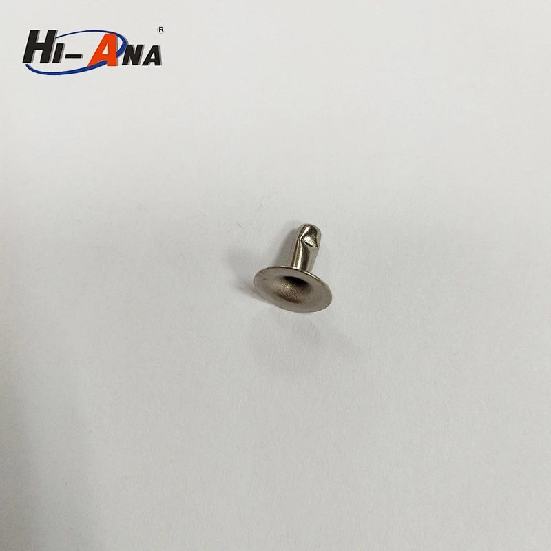 size 10x7mm metal rivet with double face and smooth style China supplier