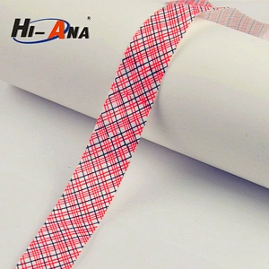hi-ana ribbon 163 Wholesale eight points and bleaching rib belt printing snow flake Christmas gift ribbon
