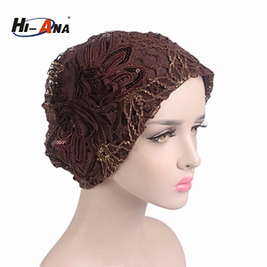 wholesale 2018 New trade two-tone braided head cap India turban hat for women