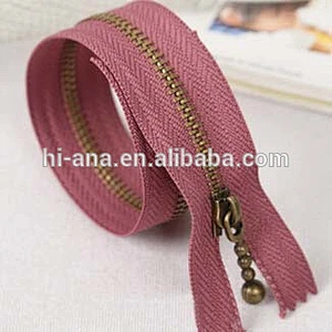 No 5 Antique Brass Zipper C/E