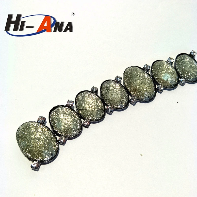 hi-ana rhinestone3 Trade assurance Beautiful ab crystal rhinestone banding trimming