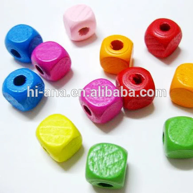 square wood beads