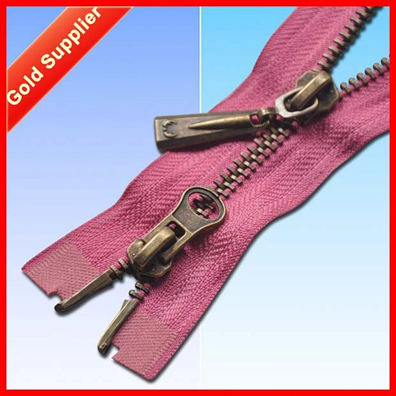 Over 15 Years experience Different size golden metal zipper