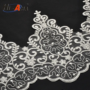 Over 95% accessories exported Beautiful lace sequin embroidery fabric