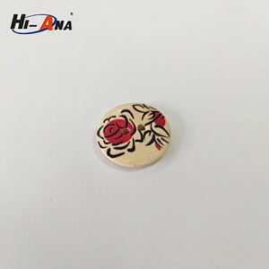 printed wooden buttons