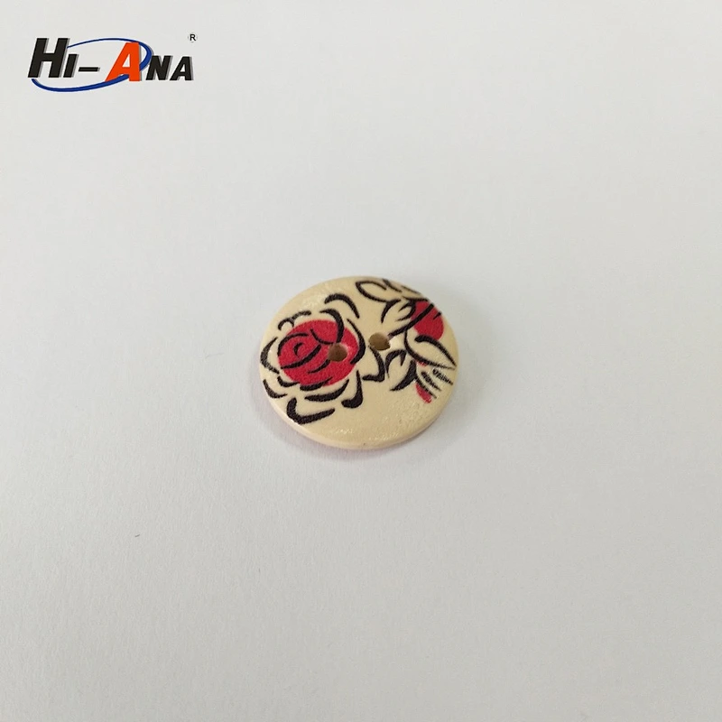 printed wooden buttons
