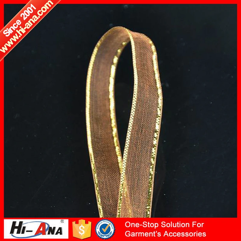 OEM Custom made top quality Colorful fashion wired organza ribbon