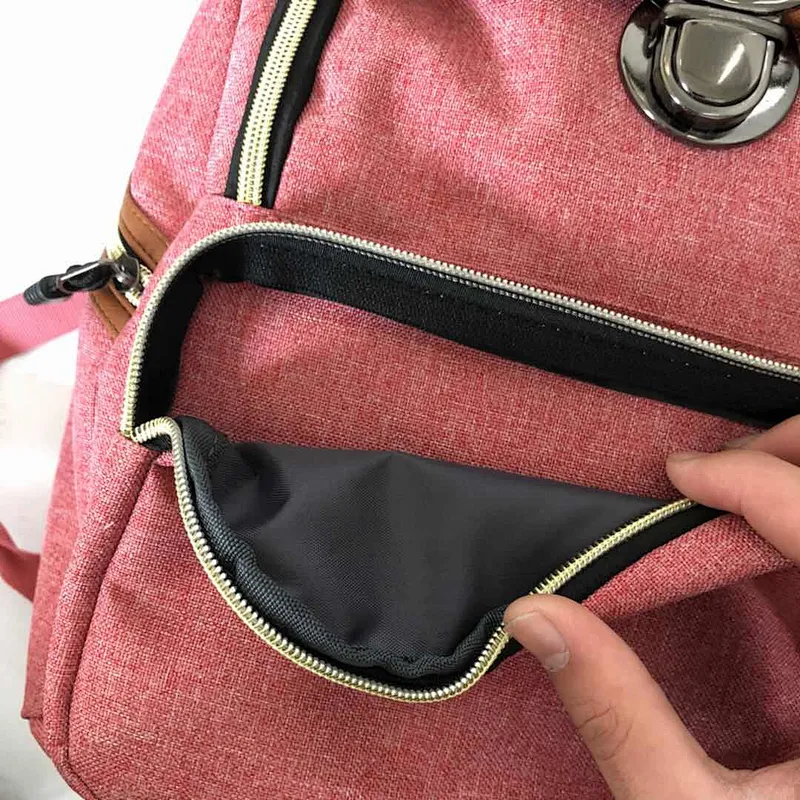 Wholesale Stylish Girl`s High Capacity Mummy Baby Diaper Backpack Mom Dad Big Bags With Multi-function