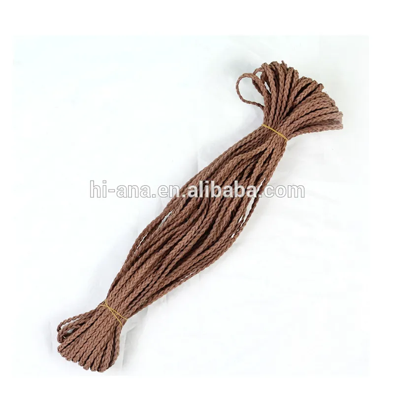 Manufacturers selling wholesale DIY accessories Korea velvet three shares braided imitation leather rope / collar / item rope