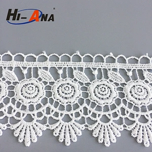 Stict QC 100% Yiwu chemical lace embroidery fabric