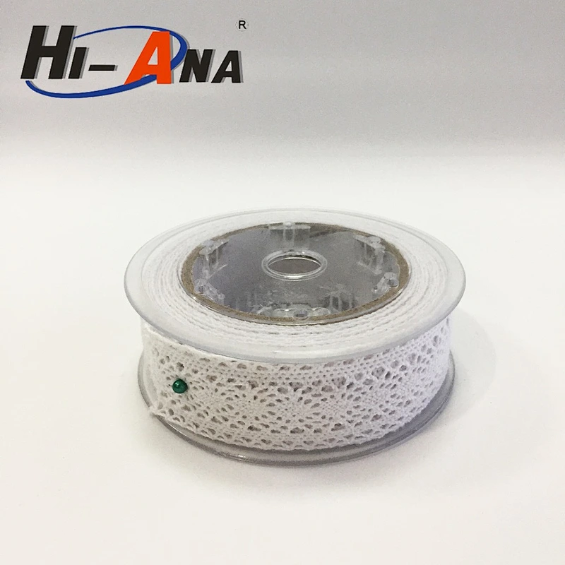 hi-ana lace1 Best hot selling customised LOGO printed cotton eyelet lace trim