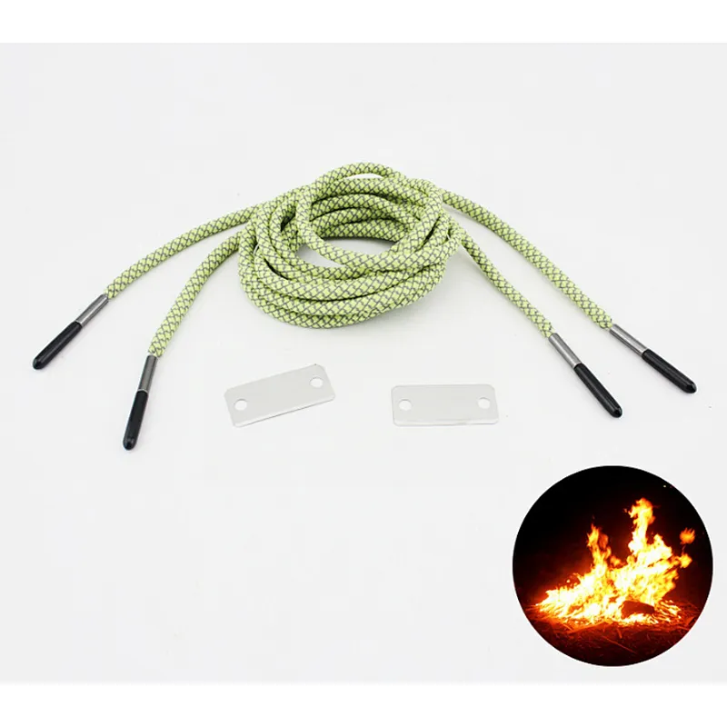 Non - slip leisure sports shoelaces escape surviving shoelaces round of outdoor long play flint climbing shoes shoelaces