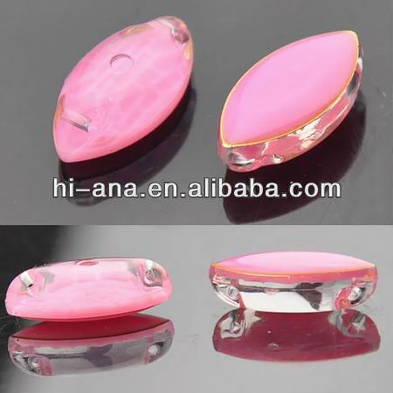 2013 resin rhinestone with hole for sew on