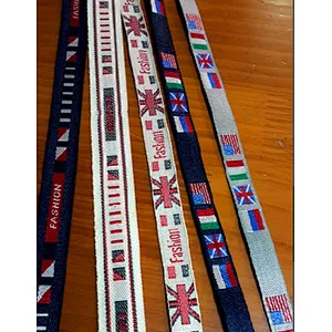hi-ana ribbon 260 Top quality union jack flags woven jacquard ribbon wholesale