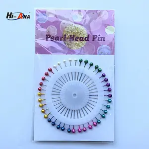 cheap colorful decorative pearl wheel sewing head pin