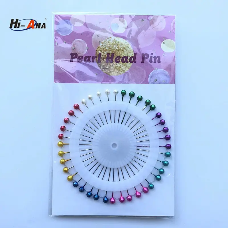 cheap colorful decorative pearl wheel sewing head pin