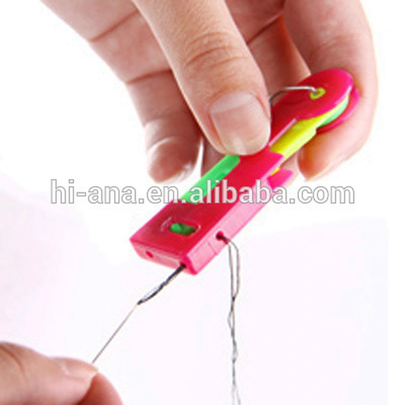 Plastic automatic needle threader