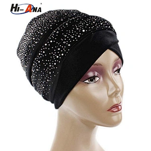 New Design Long Velvet Head Wrap Women Turban Hijab Headscarf