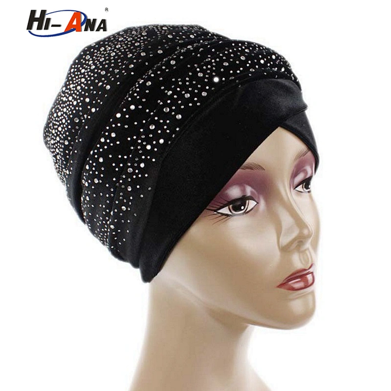 New Design Long Velvet Head Wrap Women Turban Hijab Headscarf