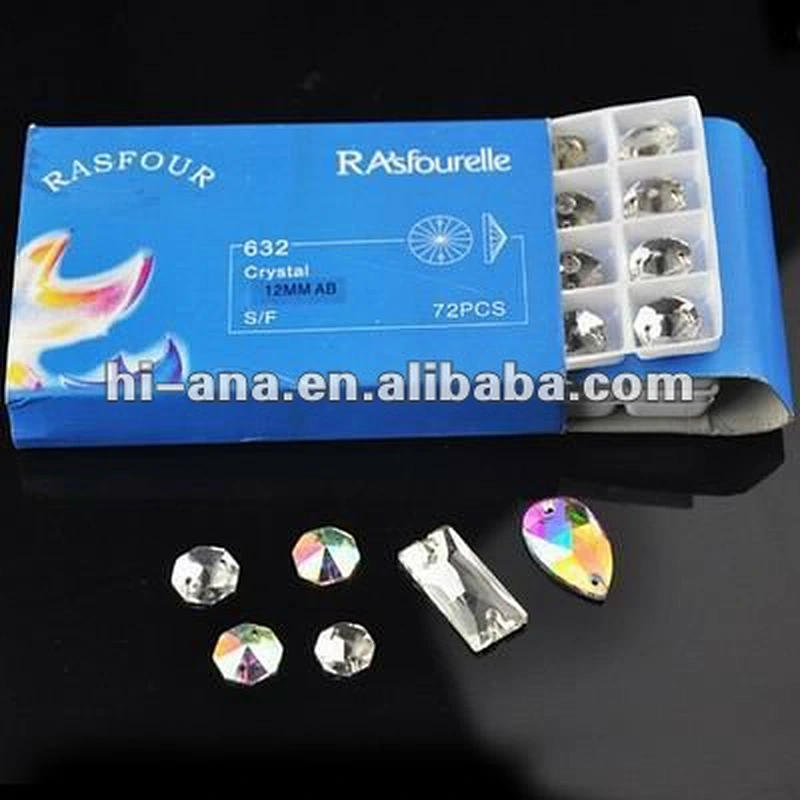 new style fashion glass stone beads with hole supplier