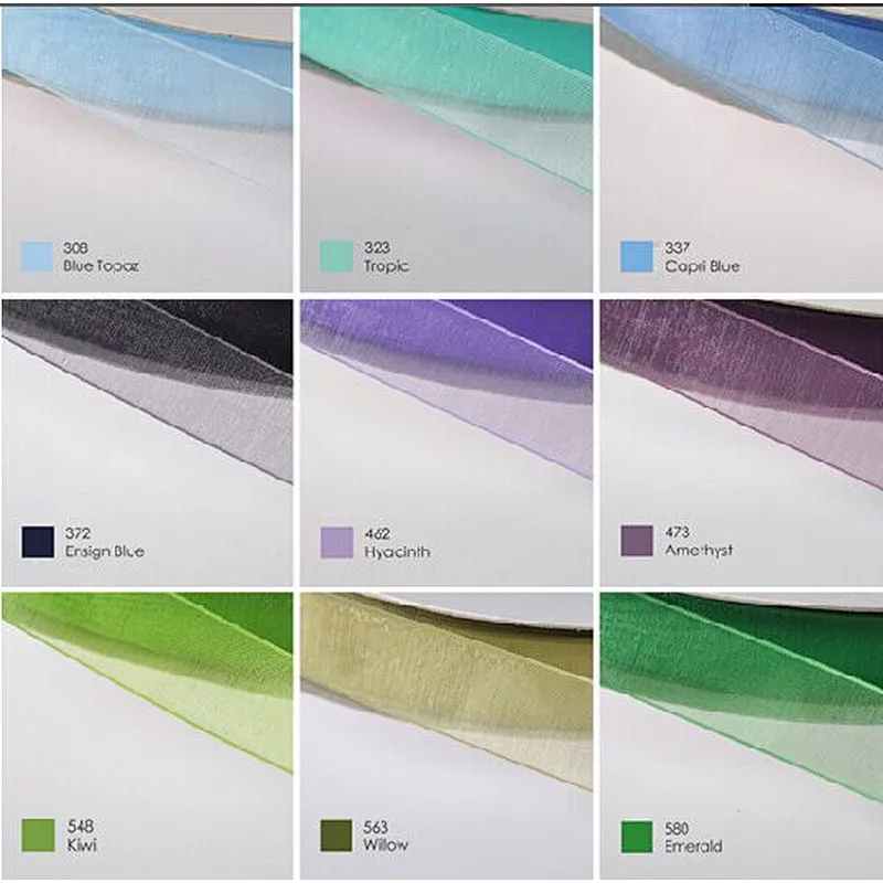hi-ana ribbon 105 Most popular silk wired sheer organza ribbon for parties decoration