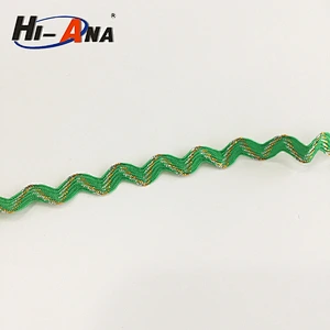 Metallic Yarn Zig Zag Lace Trimming