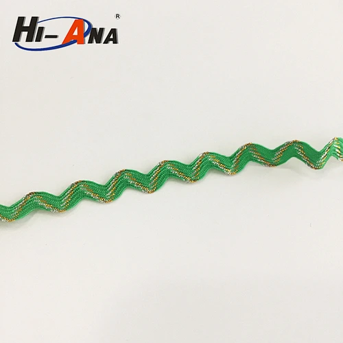 Metallic Yarn Zig Zag Lace Trimming