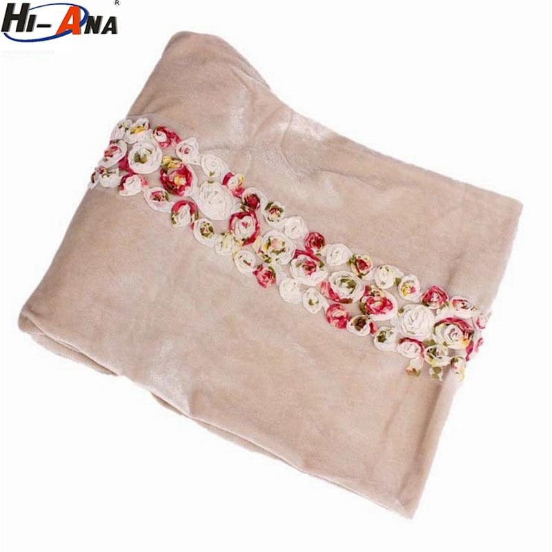 Hi-Ana Velvet Turban Long Head Wraps Women Luxury Hijab Headscarf Head Scarf with Flower