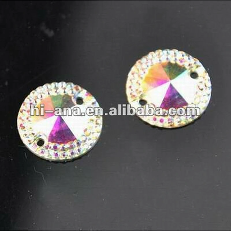2013 fashion Resin stone with hole for garment