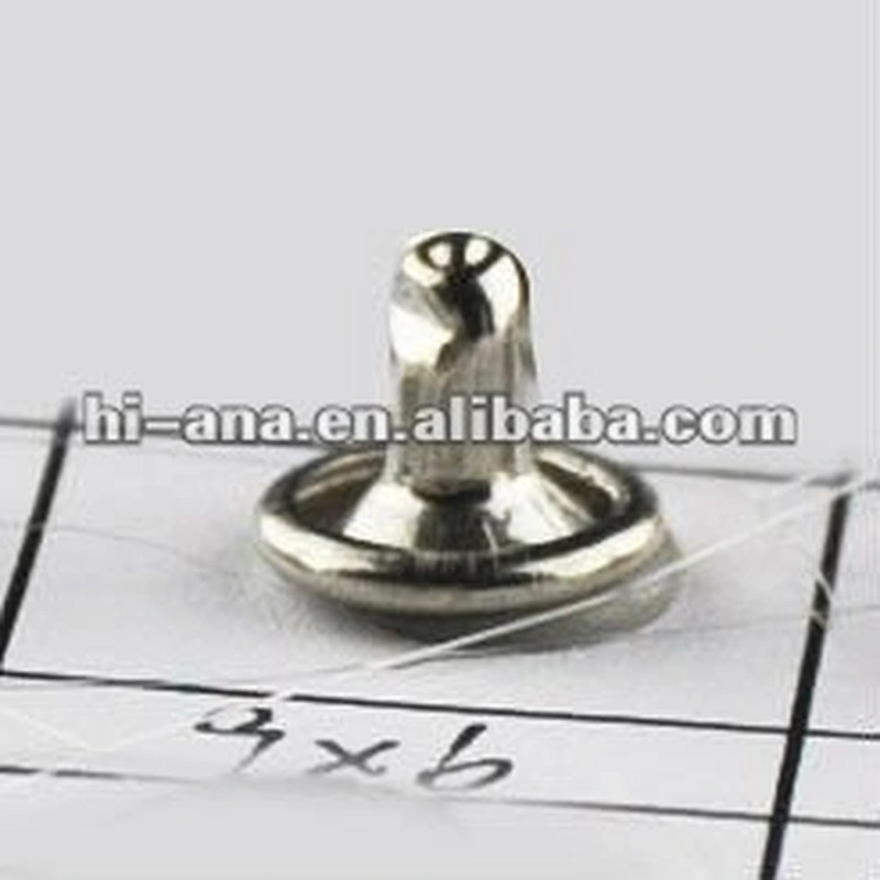 size 9x6mm metal rivet with double face and smooth style China supplier